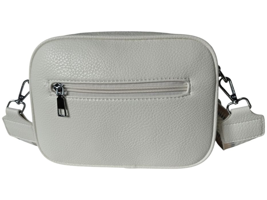 Torebka Damska Biała Mała Listonoszka Na Ramię, Kuferek