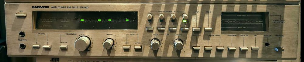 Amplituner Radmor  Unitra  5412 FM Quasi Quadro Hi-Fi oryginalny i przestrojony UKF