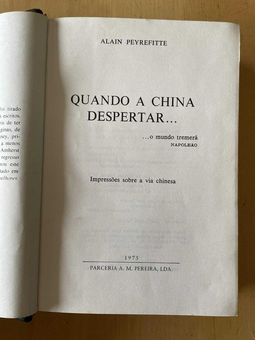 Livro "Quando a China despertar..."