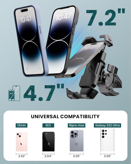 Grefay Motocyklowy/rowerowy uchwyt na telefon komórkowy