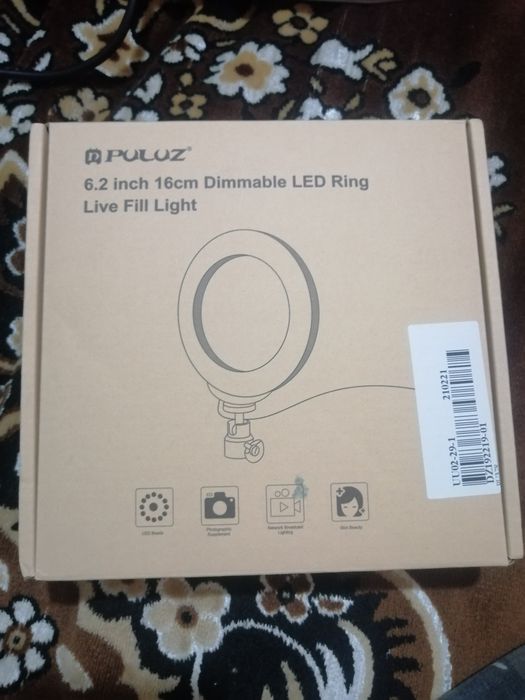 Кільцева лед лампа Puluz 6.2 inch 16cm стрімер ТікТок освітлення