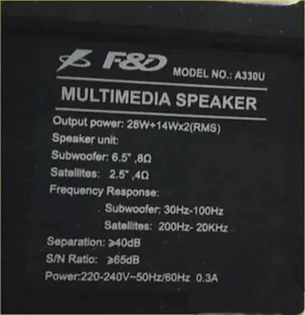 Мультимедійна акустична система f&d a330u. Хмельницький.