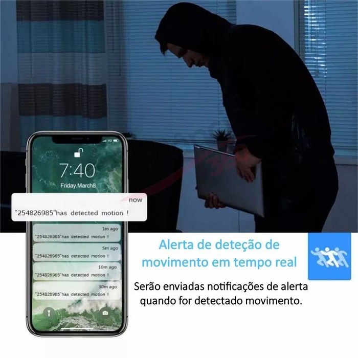 Câmara WiFi Rotativa PTZ FullHD Visão Noturna a Cores IP66 NOVA