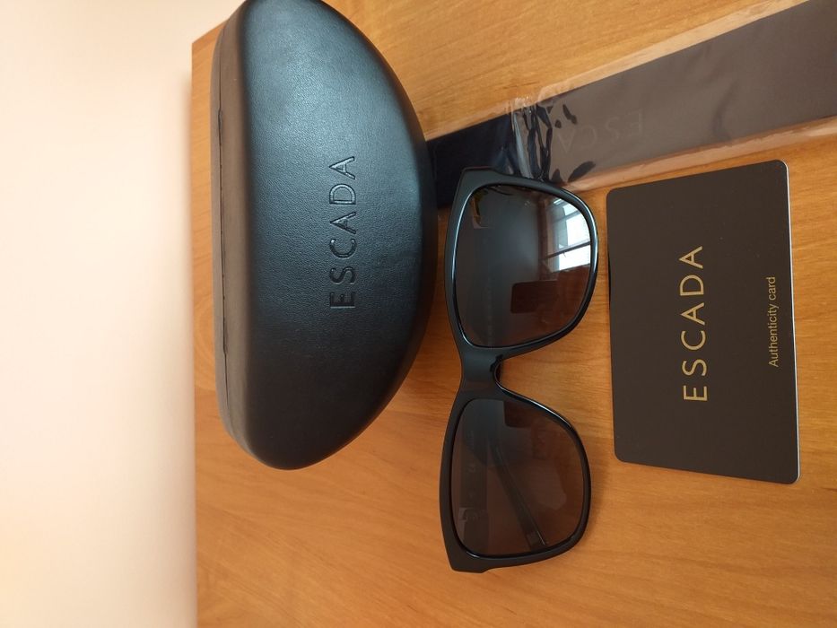 ESCADA NOWE Svarowski oryginalne damskie okulary przeciwsłoneczne etui