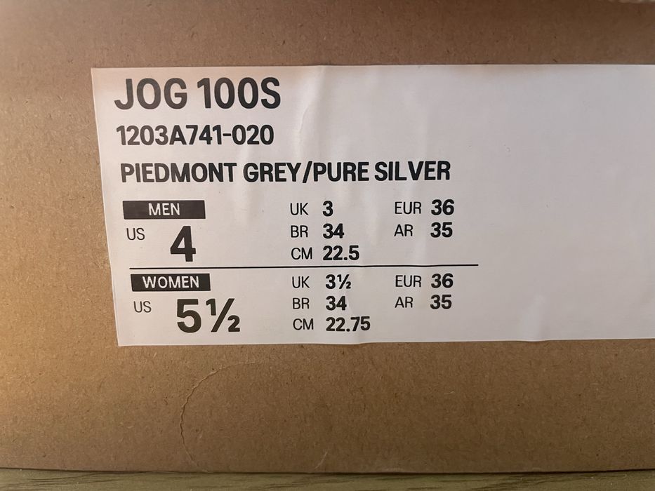 Buty Asics JOG 100S R. 36 (22.5 cm) Piedmont Grey / Pure Silver – Stan Idealny / Jak Nowe
