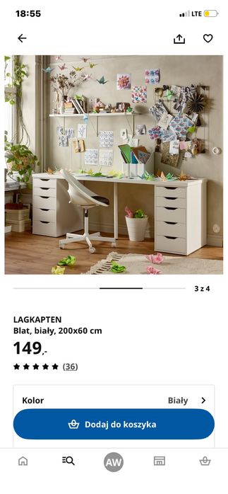 Blat do biurka 200x60 ikea