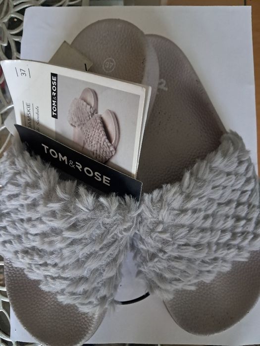 Klapki damskie szare rozmiar 37
