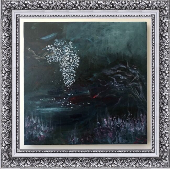 Картина «Лимб», мистика, абстракция, инферно, декор,интерьер, холст.