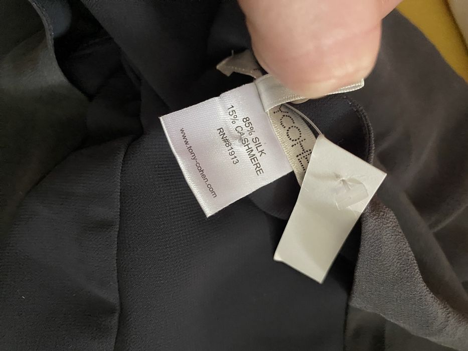 Jedwabna marszczona sukienka z kaszmirem premium