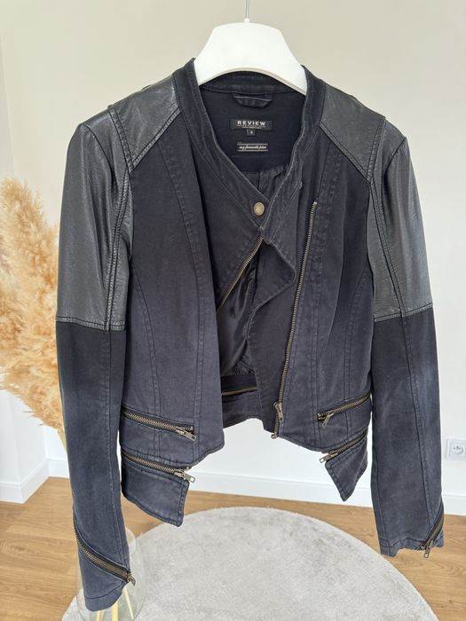 Kurtka lekka Review 36 vintage czarna bawełna