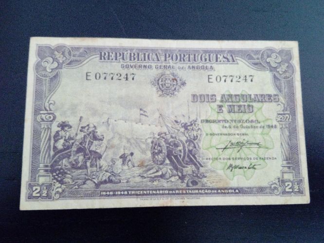 Nota Angola 2.5 Angolares 1948 P-71 BELA