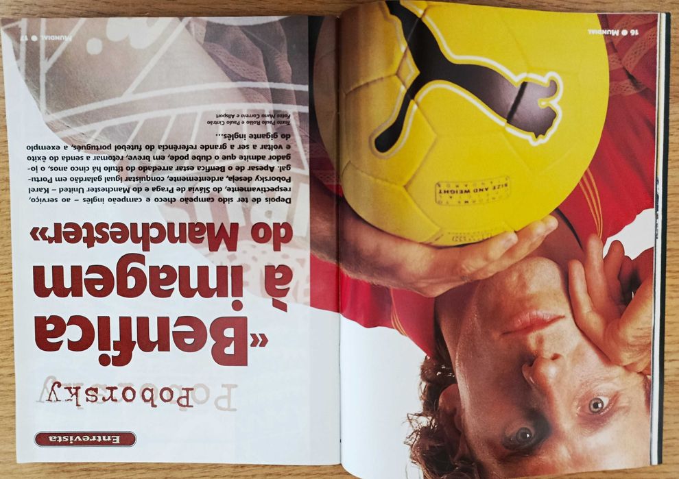 Revista Mundial + poster Rui Costa e Michel Preud'Homme