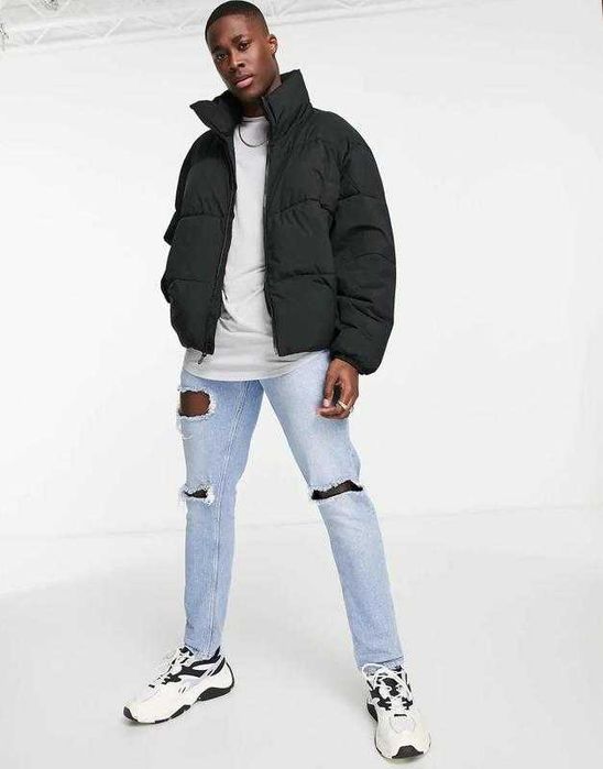 Новая куртка- пуховик abercrombie & fitch ( relaxed fit heavy puffer jacket in black ) c англии xl