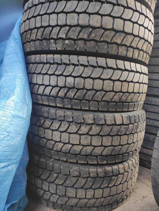 Шини 315/60R22.5 БУ вживані резина скати з Європи Michelin Continental Goodyear рульова тяга лінивець свіжі роки 2024-2025 склад Київ шиномонтаж