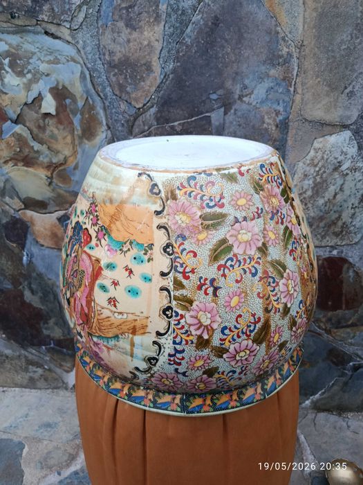 Aquário Vaso Porcelana Chinesa 38,5 China cm Anos 60