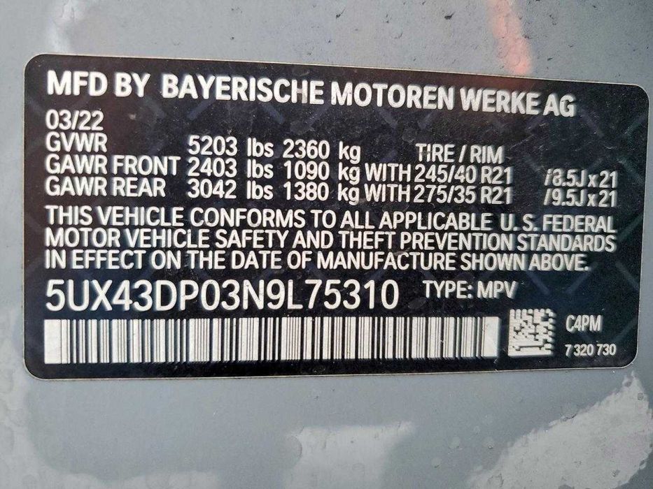 BMW X3 Sdrive 30I 2022