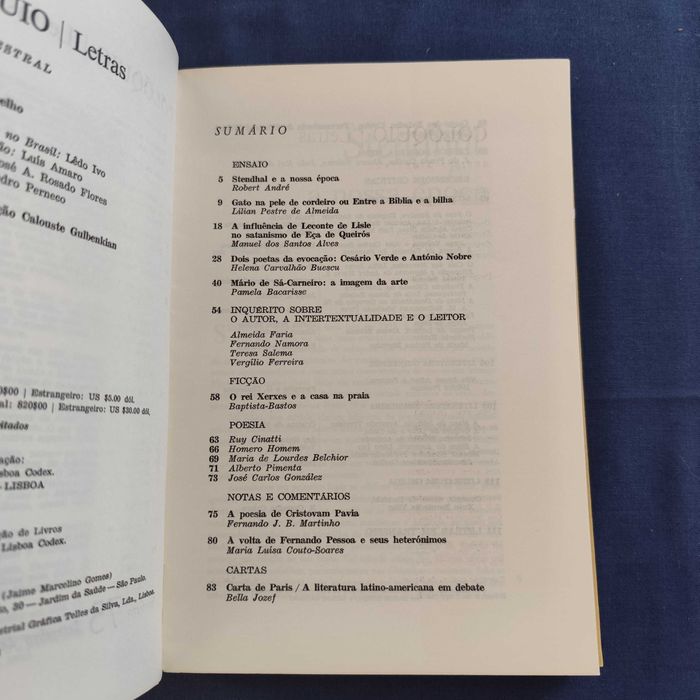 Revista Colóquio Letras 75 - Setembro 1983