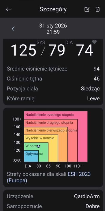 Inteligentny Ciśnieniomierz Naramienny QardioArm A100