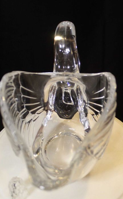 Jarra vintage em forma de cisne da Cristal D'Arques, anos 70