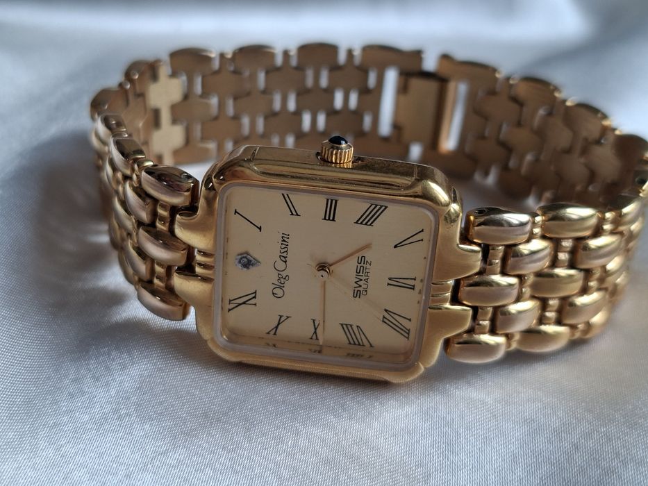 Złoty zegarek Oleg Cassini Swiss Quartz
