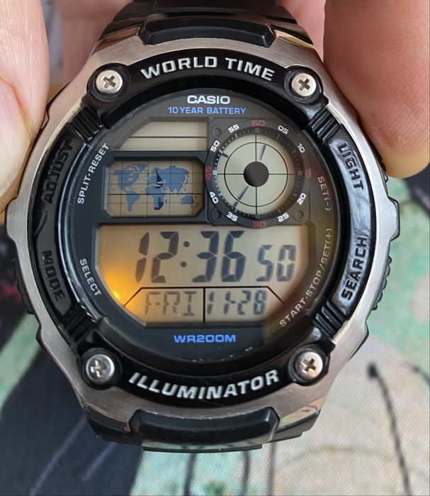 Годинник Casio AE-2100W illuminator world time
