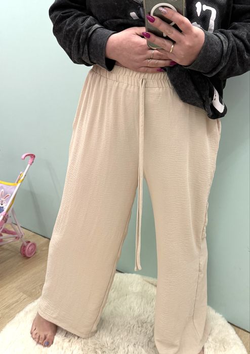 Spodnie wiosna lato wiązane wysoki stan XXL