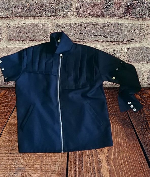 kurtka marynarka pudełkowa odpinane rękawy czarna