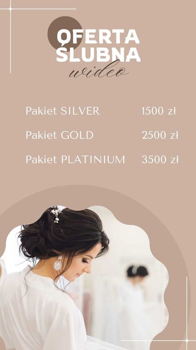 Fotograf i Kamerzysta na ślub i wesele - od 1500 zł - WOLNE TERMINY