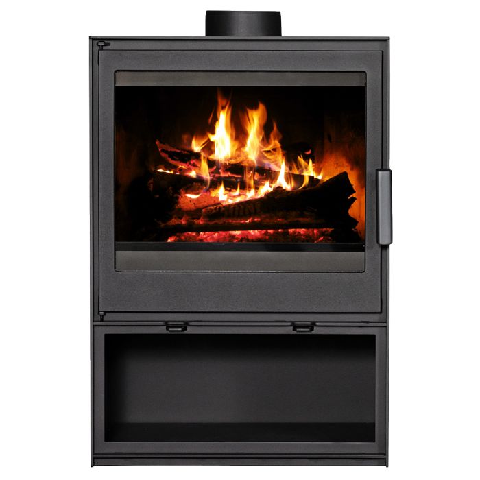 Piec stalowo żeliwny na drewno Victoria Cube-W 6,1 kW