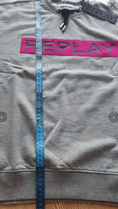 L 40 Replay oryginalna nowa z metką damska bluza  szara bawełniana