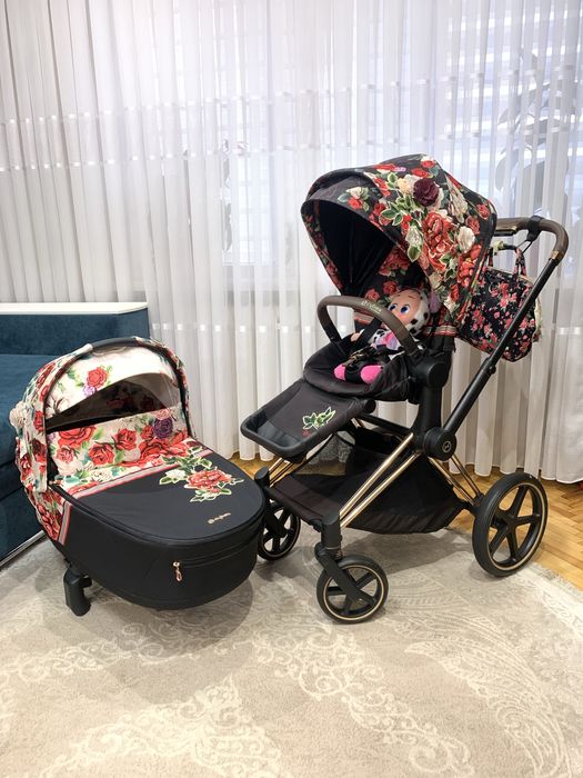 Cybex Priam 4.0 Spring Blossom 2в1 дитяча коляска
