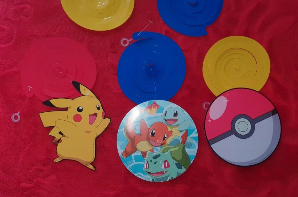 Dekoracja urodzinowa Pokemon 6szt.