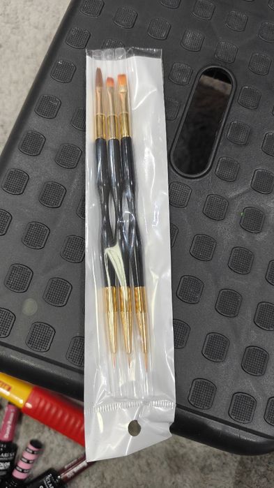 Zestaw 3 pędzelków do manicure