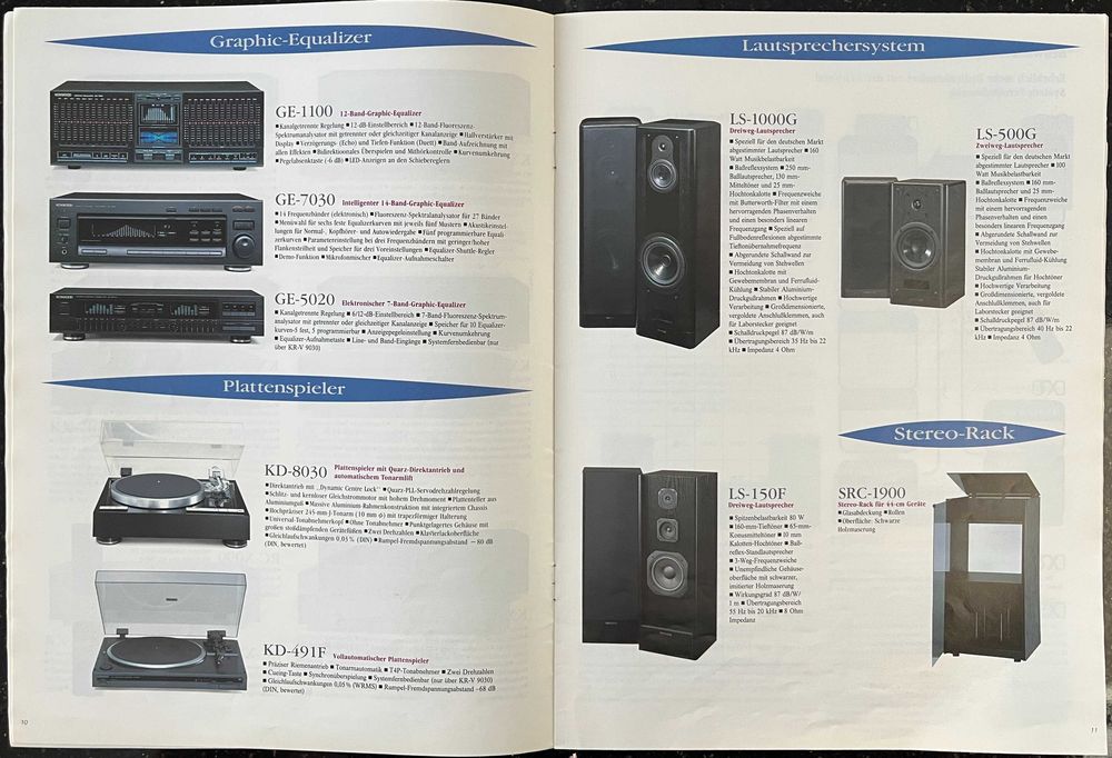KENWOOD 1992/1993 AUDIO Prospekt Katalog HI-FI