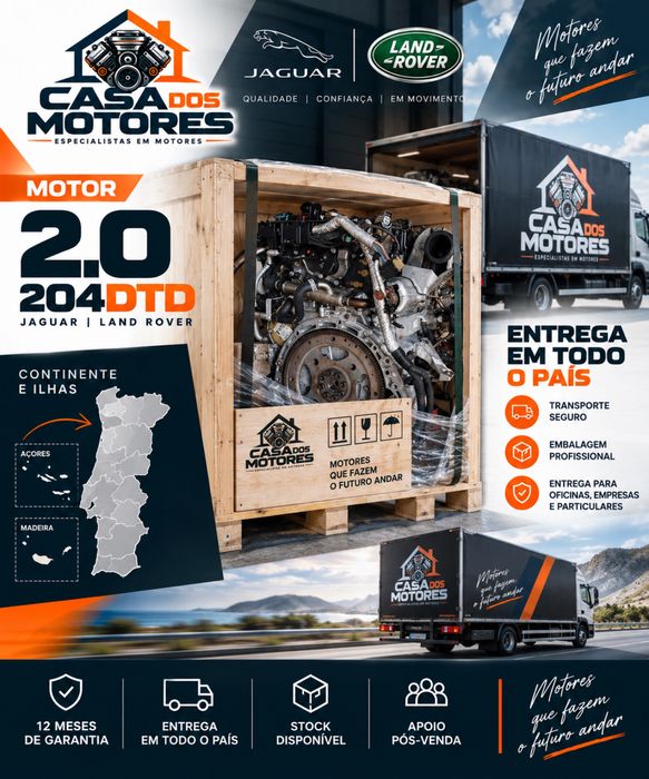 Motor Jaguar Land Rover 2.0 Diesel 204DTD AJ200D 12 Meses Garantia
