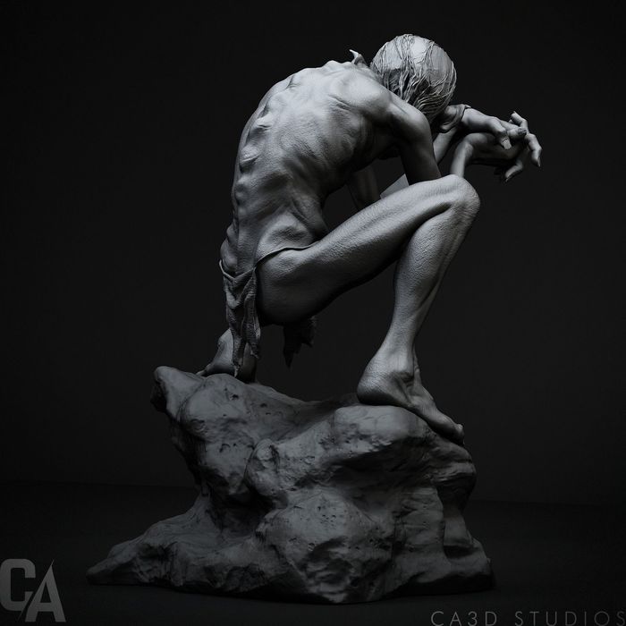 Figurka 3D  Gollum– Fan Art, druk 16K