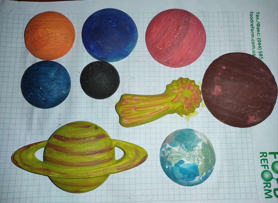 Набор гипсовых фигурок, гипсовые фигурки гипсові магниты космос планет