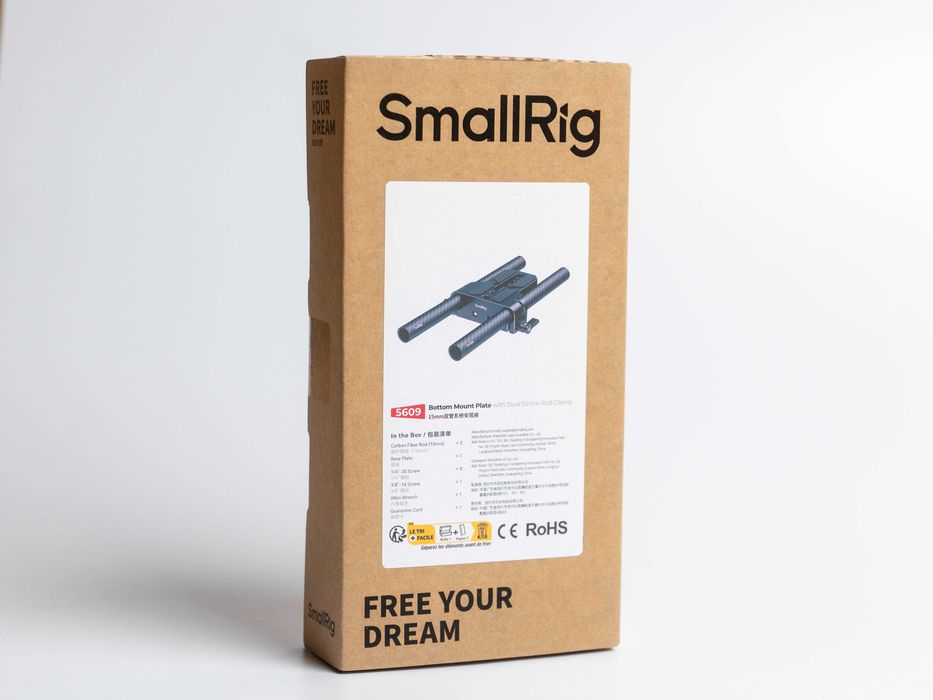 База Smallrig 5609 Bottom base plate з 15мм карбоновими направляючими | Rail Rod