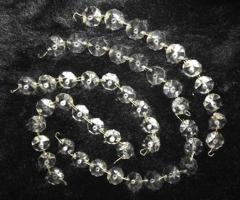 Подвески-восьмигранники хрустальные для люстр, бра, светильников