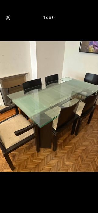 Mesa de jantar com 6 cadeiras