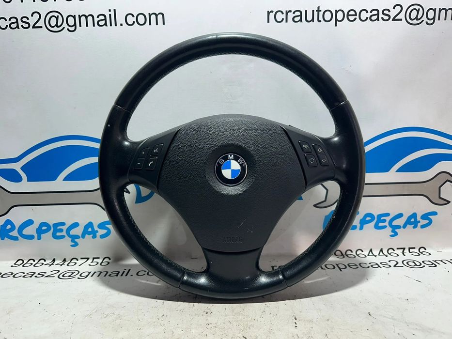 Volante Completo Pele Original Multifunções Comandos BMW Serie 1 3 X1