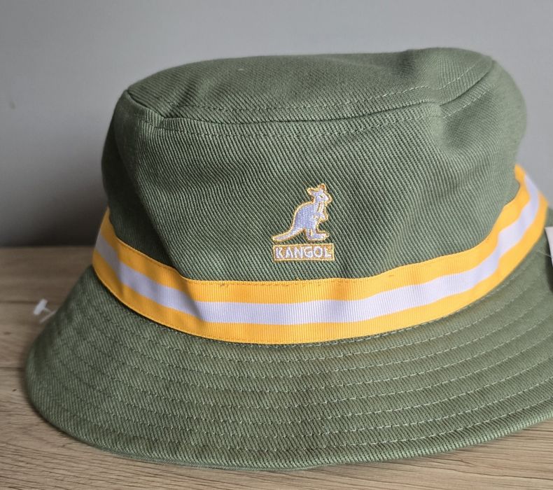 Rewelacyjny kapelusz Kangol Stripe Lahinch - zielony