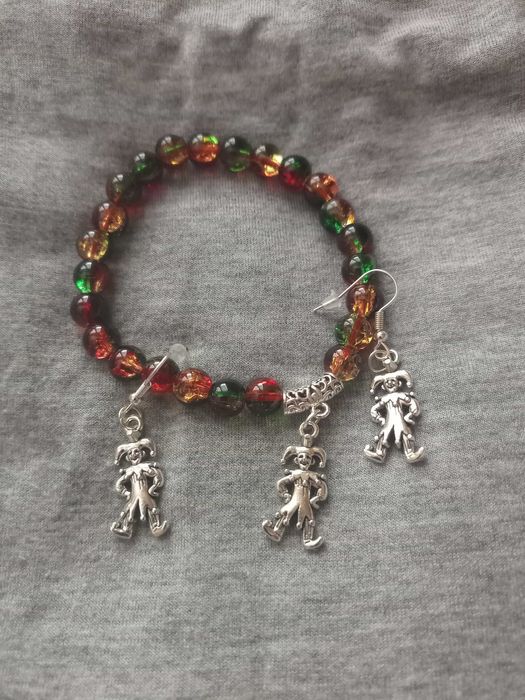 Bransoletka i kolczyki z motywem Stańczyka -komplet