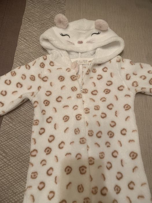 Pijama polar zippy macacão gatinho