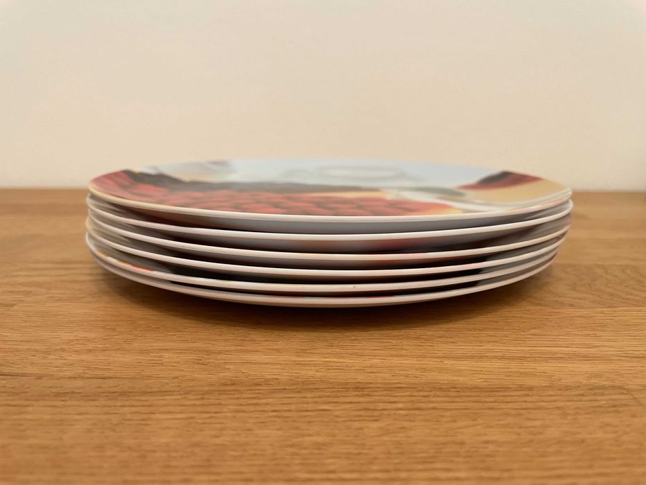 Conjunto de 6 Pratos de Sobremesa