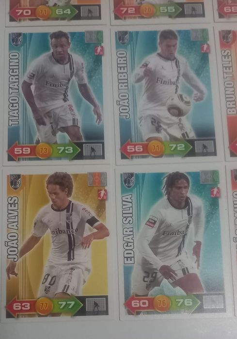 9 cartas Adrenalyn 2010-11 Guimarães