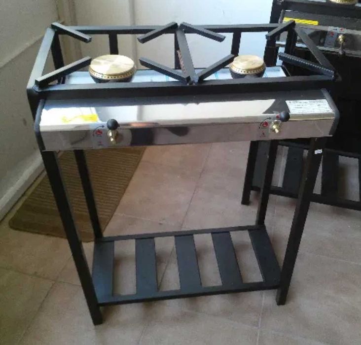 Fogão Trempe Industrial 2 Bocas Novo ou 1 Boca + Extras Kit Pernas