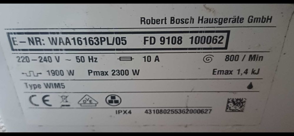Пральна машина Bosch Classixx 6 на запчастини
