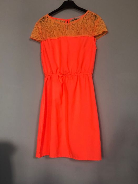 Sukienka pomarańczowa bardzo lekka XS French Collection With love