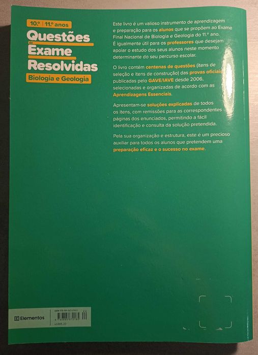 Manual de questões para exame de Biologia e Geologia. Questões do IAVE